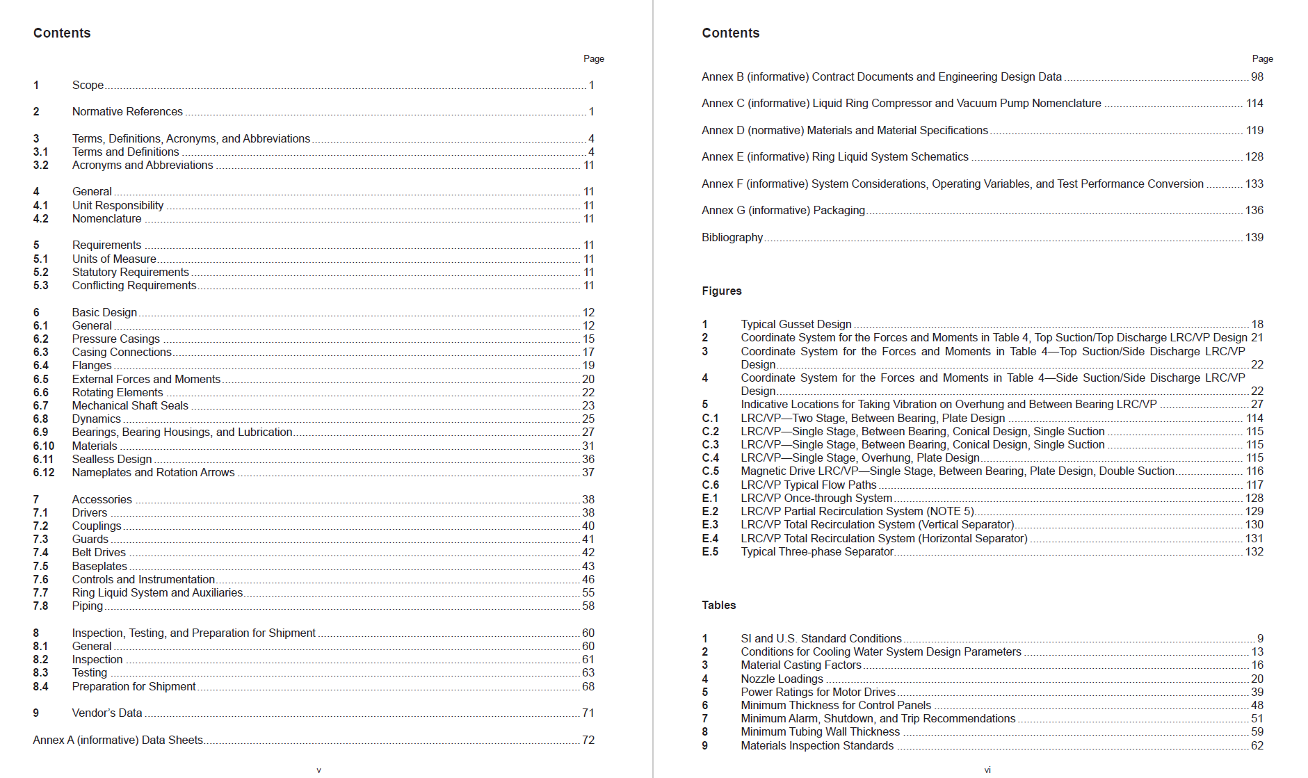 API 681-2021 石油、化工及天然气工业用液环式压缩机和真空泵